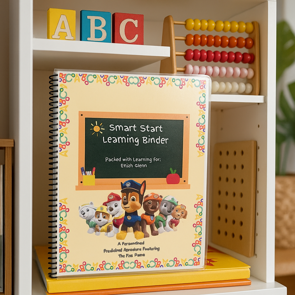 Personalized Children's learning binder Paw patrol theme