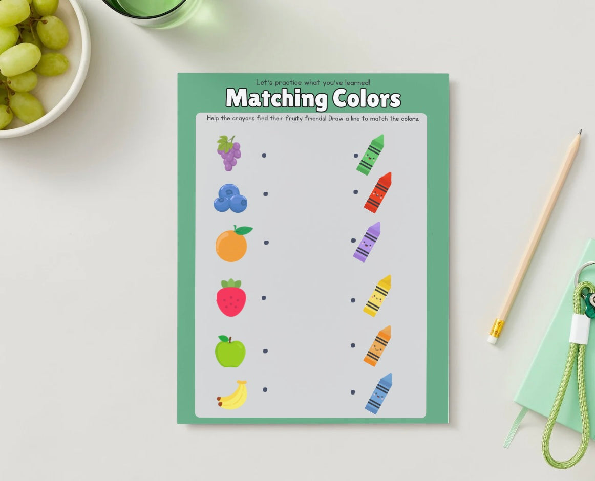 Dry-erase matching colors