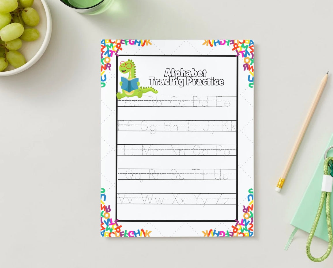 Dry-erase Alphabet tracing practice