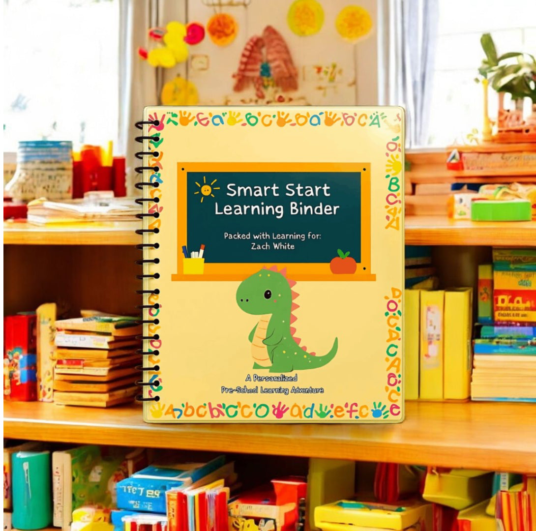 Personalized Children's learning binder Dino theme